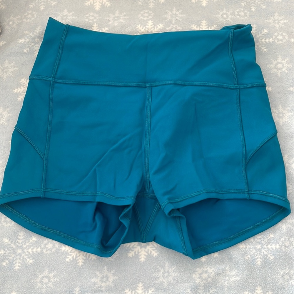 lululemon athletica Teal Bike Shorts